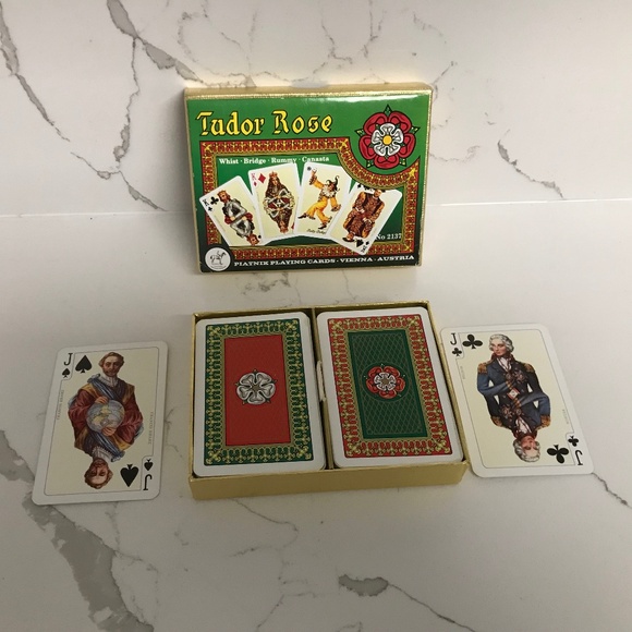 Vintage Tudor Rose Piatnik Playing Cards No 2137 Collector Whist Bridge Canasta - Picture 3 of 9